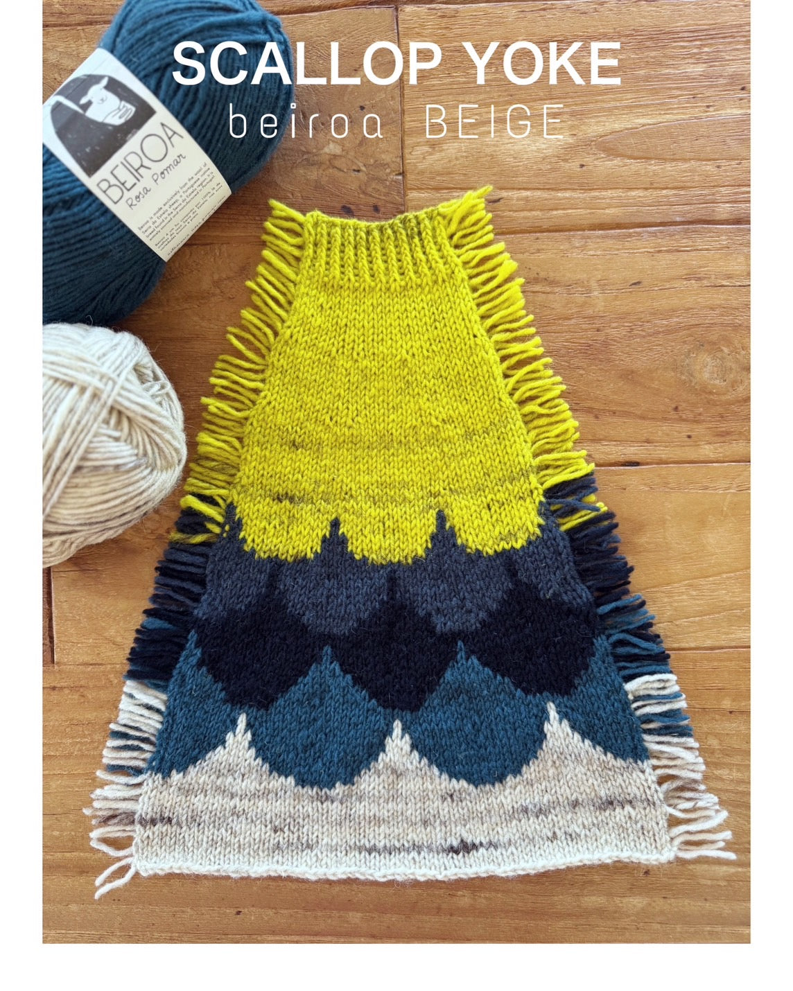 KNIT BOOK2nd_01 SCALLOP YOKE糸セット Beiroa バージョン(6玉)