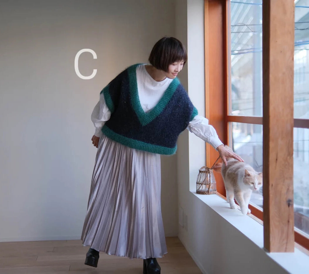 糸セット | Deep v-neck | amuhibi