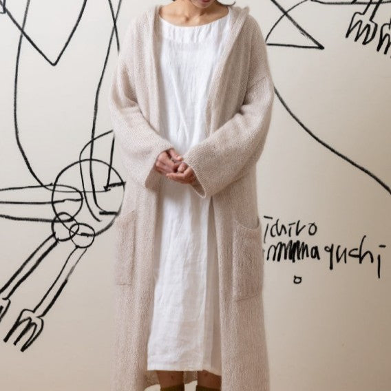 Long Hooded Cardigan Knitting Pattern | Instant Download PDF