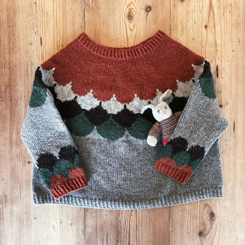 KNIT BOOK2nd_01 SCALLOP YOKE糸セットManchelopiバージョン糸セット(6玉)