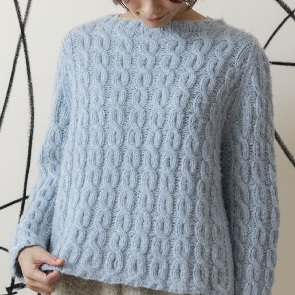 Cable & Kanoko Sweater Knitting Pattern | Instant Download PDF