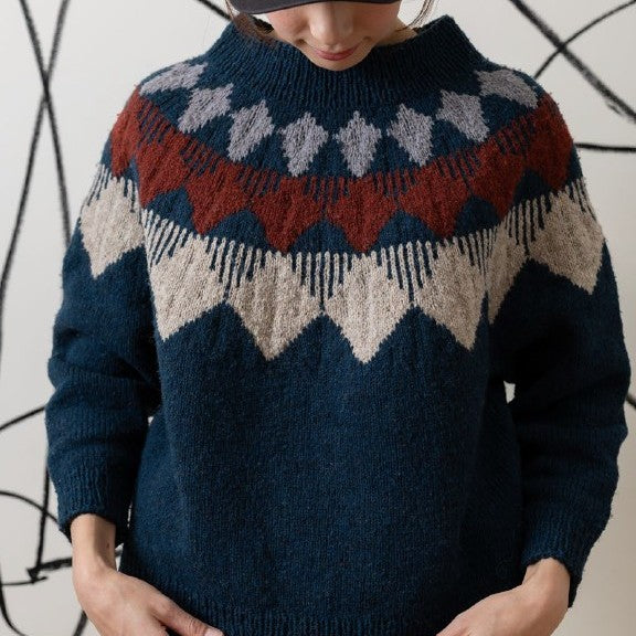 Diamond Yoke Sweater Knitting Pattern | Instant Download PDF