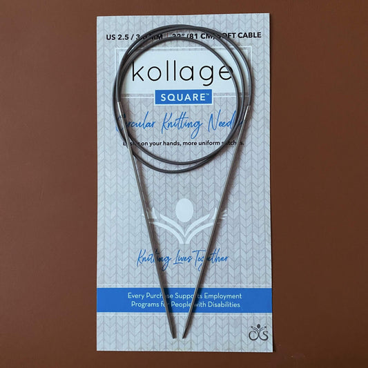 32インチ (81cm) Kollage 四角い編み針 SOFT CABLE | Kollage