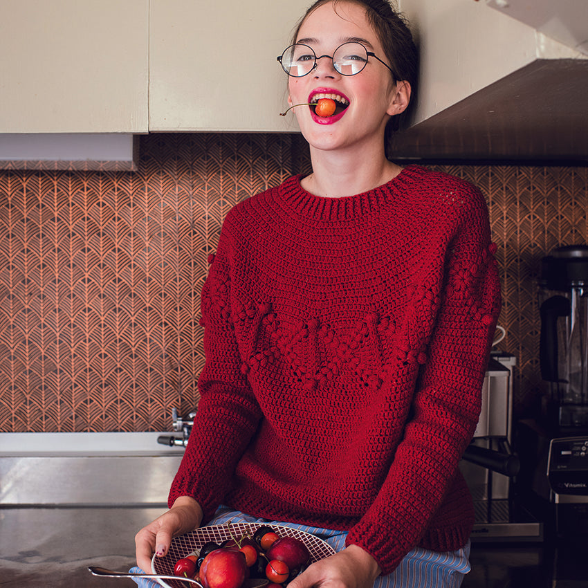 something red「Cherry」　編み図訂正について（P.16）