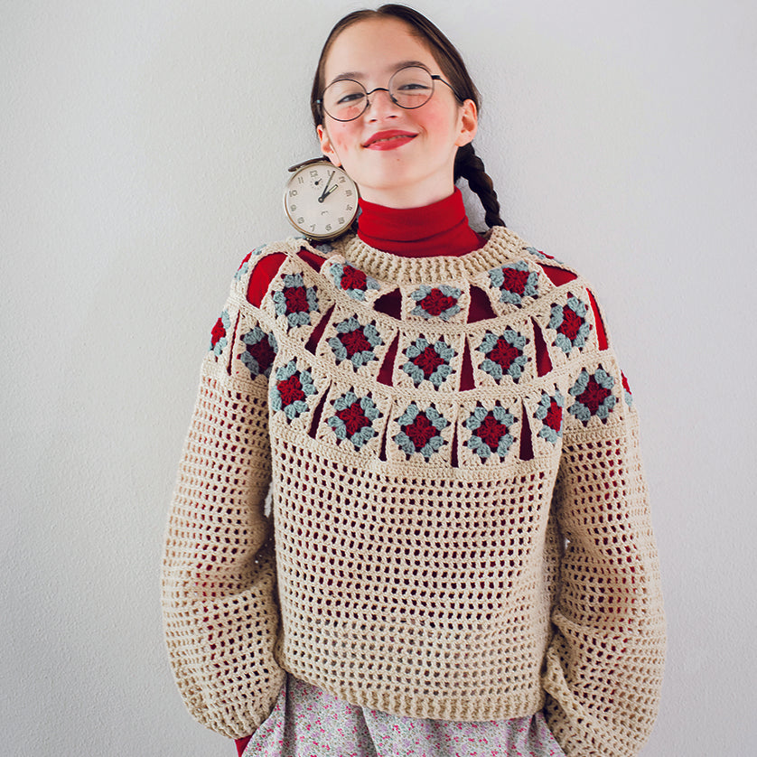 something red「Dear Granny」　編み図訂正について（P.12、14）