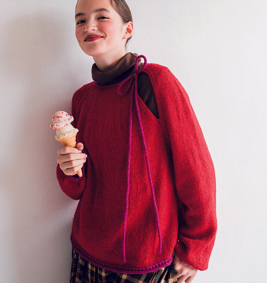 something red「Ribbon」編み図訂正について（P.49）