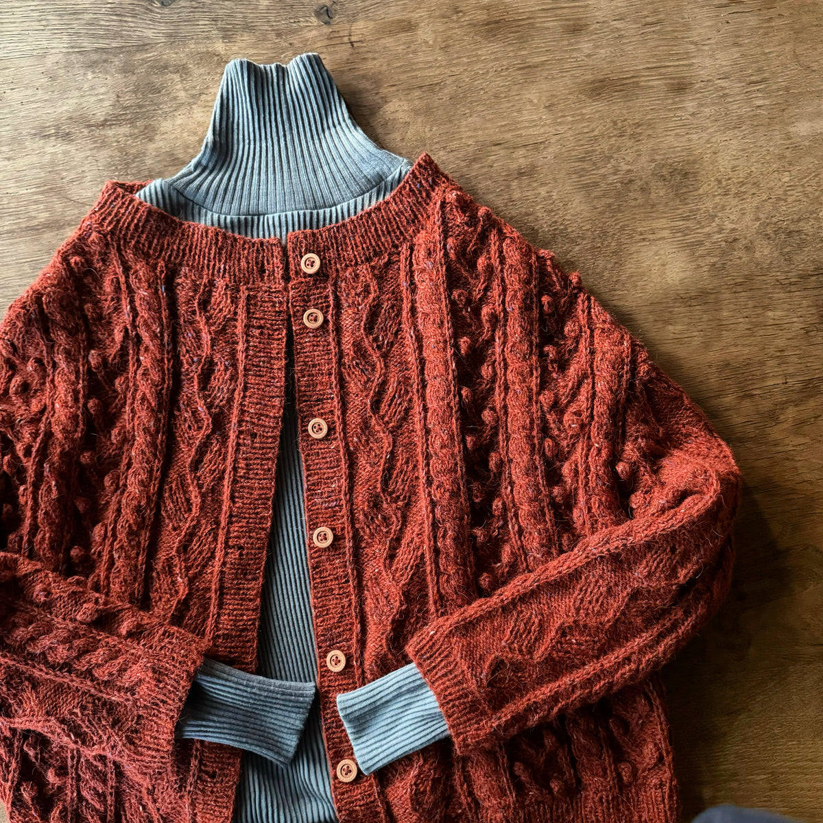 amuhibi あたらしく HOODED LONG CARDIGAN 糸セット