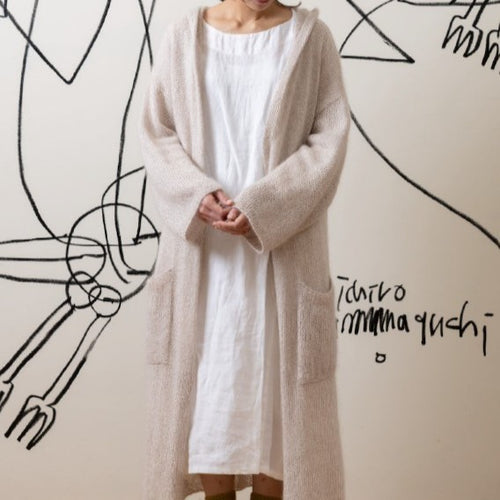 Long Hooded Cardigan Knitting Pattern | Instant Download PDF