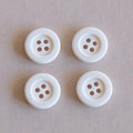 White　ボタン4個 :コットンフィールド4穴