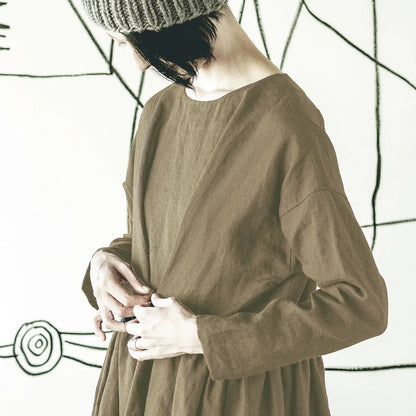 clothes for knitters 身幅の調整ができるワンピース | I'm all knits | amuhibi