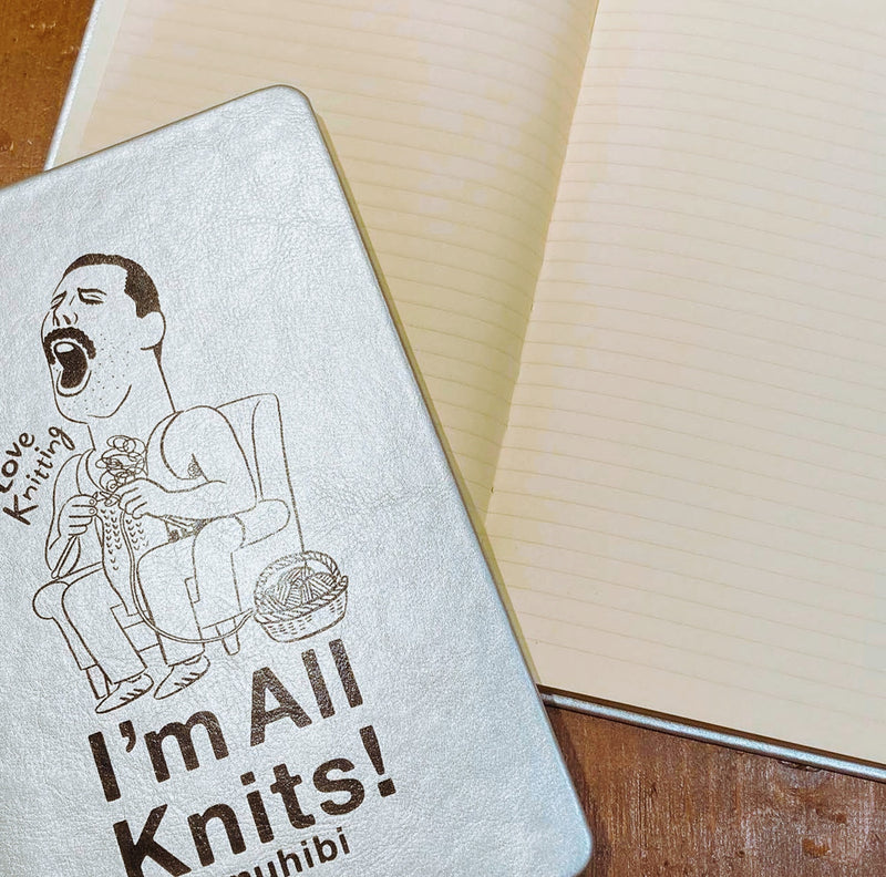 I'm all knit'sハードカバーノート（罫線）／シルバー